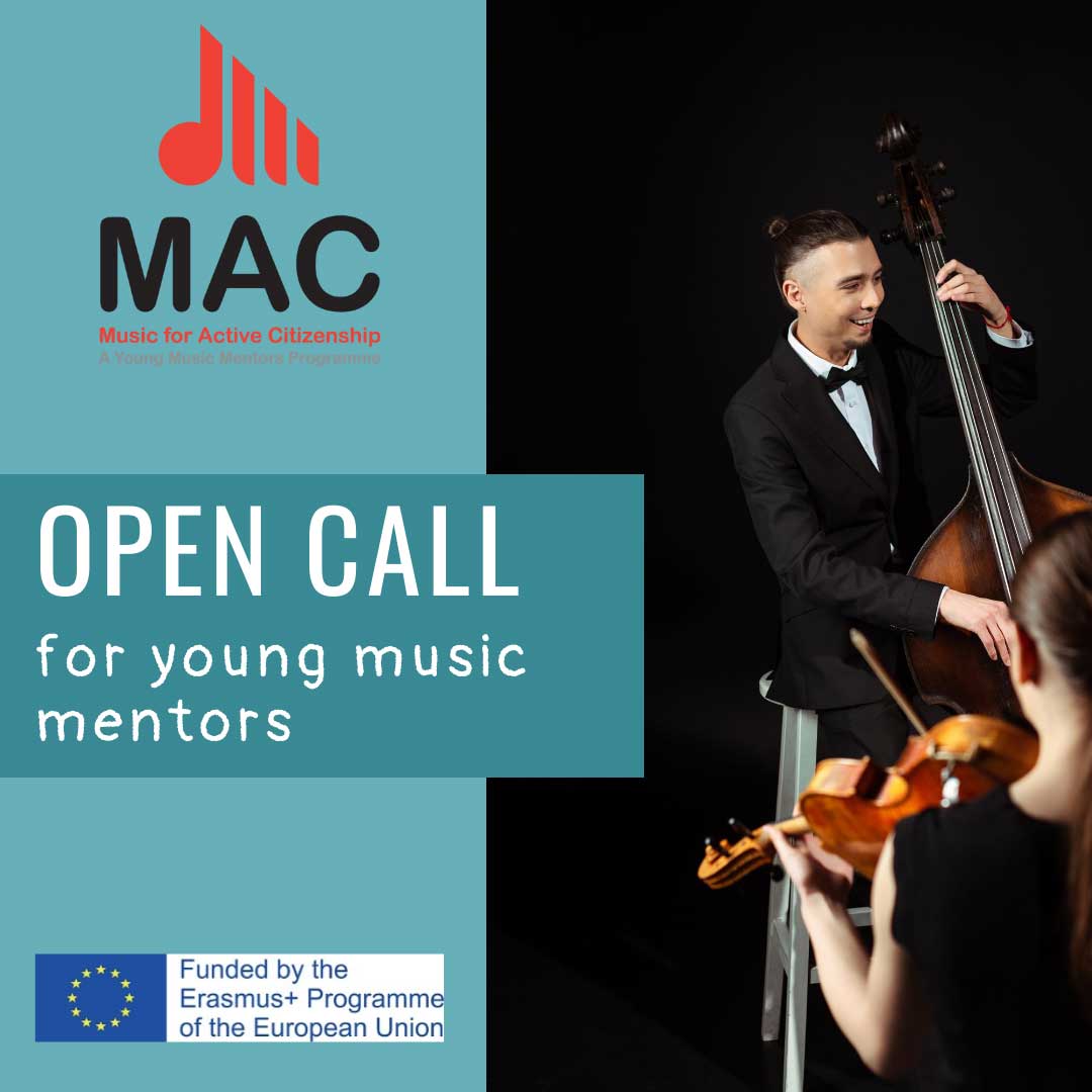 Με χαρά ανακοινώνουμε την πρόσκληση για Νέους Μουσικούς Mέντορες,στο πλαίσιο του έργου Erasmus+ «Music for Active Citizenship: a Young Music Mentors Programme» σε συνεργασία με το Sistema Cyprus.